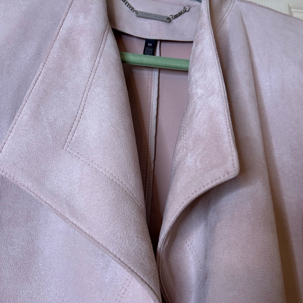 White House Black Market Light Pink Suede Blazer - Picture 5 of 5